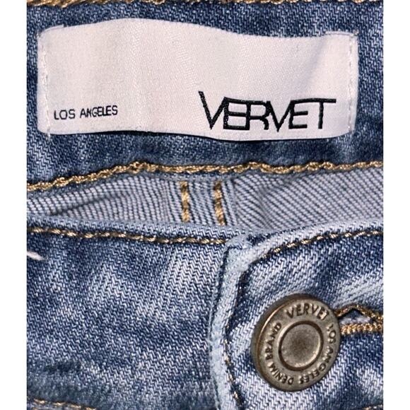 Vervet High-Rise Straight Leg Raw Hem Jeans Women's 28X27 - Picture 6 of 7
